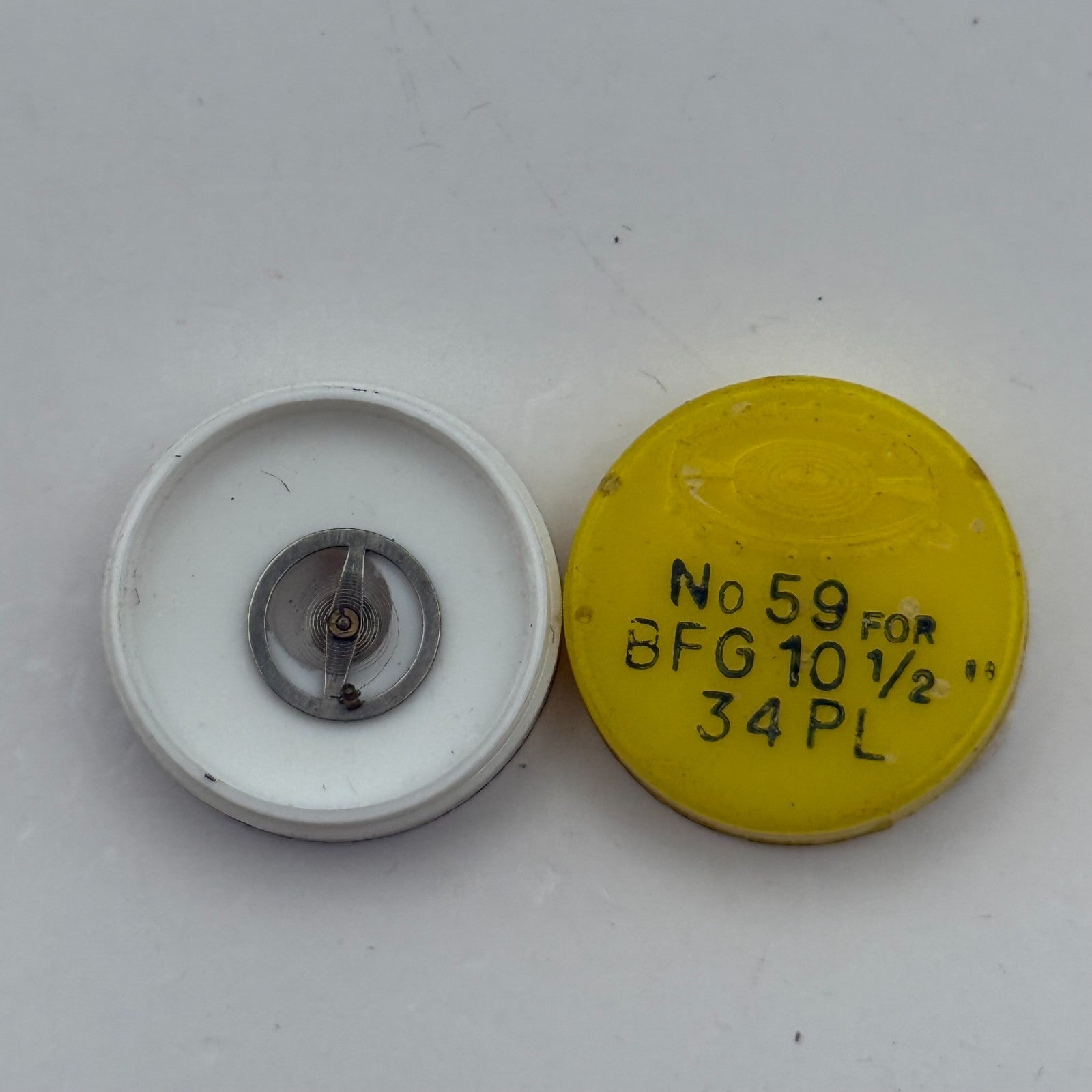 BFG 34 Balance Wheel Complete And Spring  10½’’ PL 59 Watch Movement Parts NOS