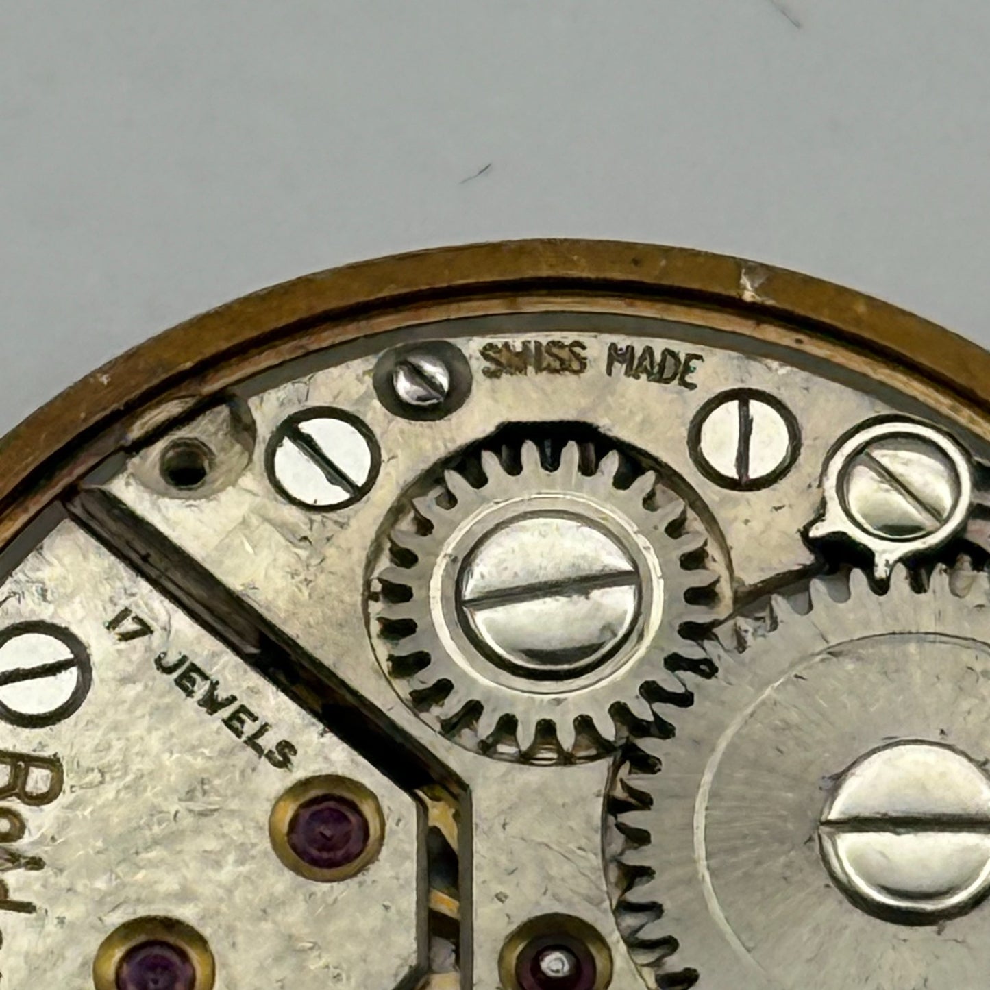 FHF 70 Watch Movement Roldor Manual Wind Vintage Swiss 17 Jewels Parts 27.1mm