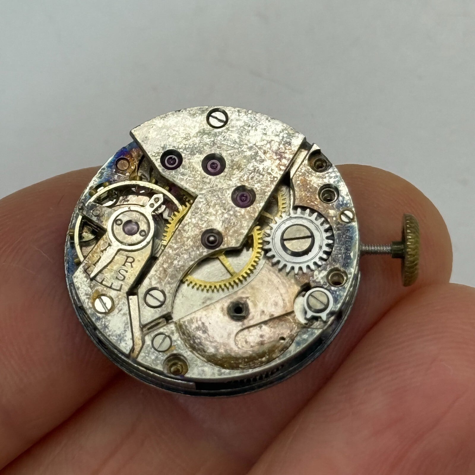 23.6mm Vintage FHF 150 15 Jewels Balance Ok Watch Movement PARTS REPAIR