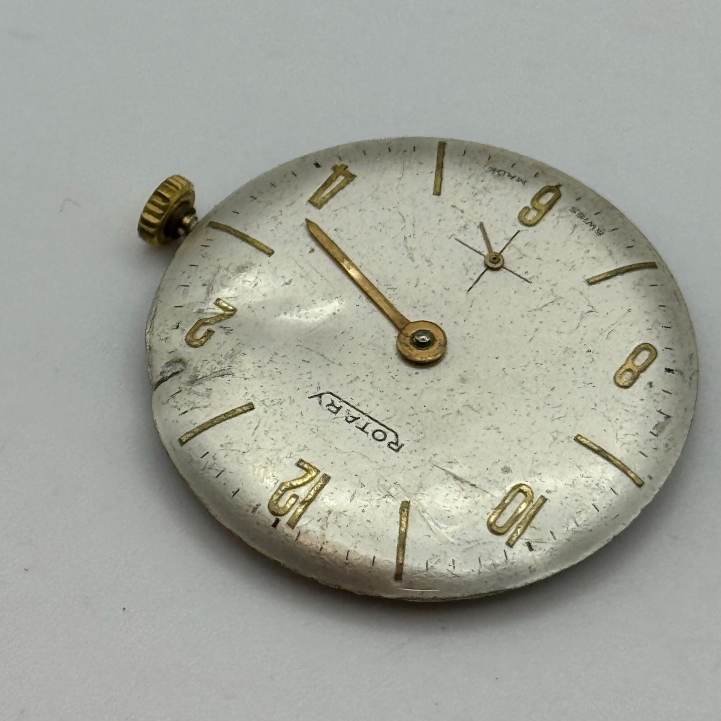 23.5mm Rotary Mens Peseux 320 Manual Wind 15 Jewels Watch Movement PARTS REPAIR