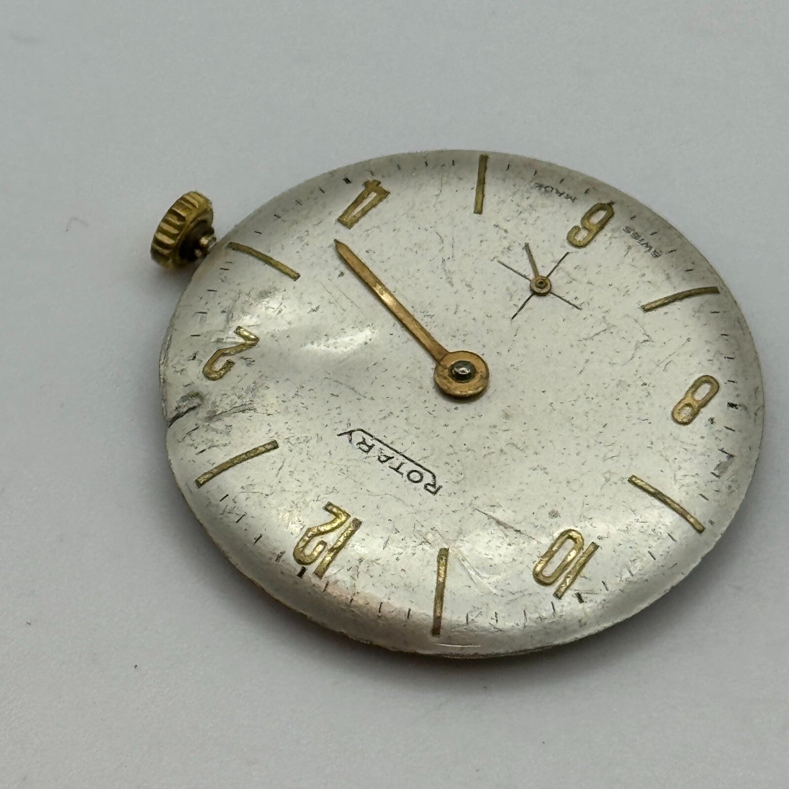 23.5mm Rotary Mens Peseux 320 Manual Wind 15 Jewels Watch Movement PARTS REPAIR