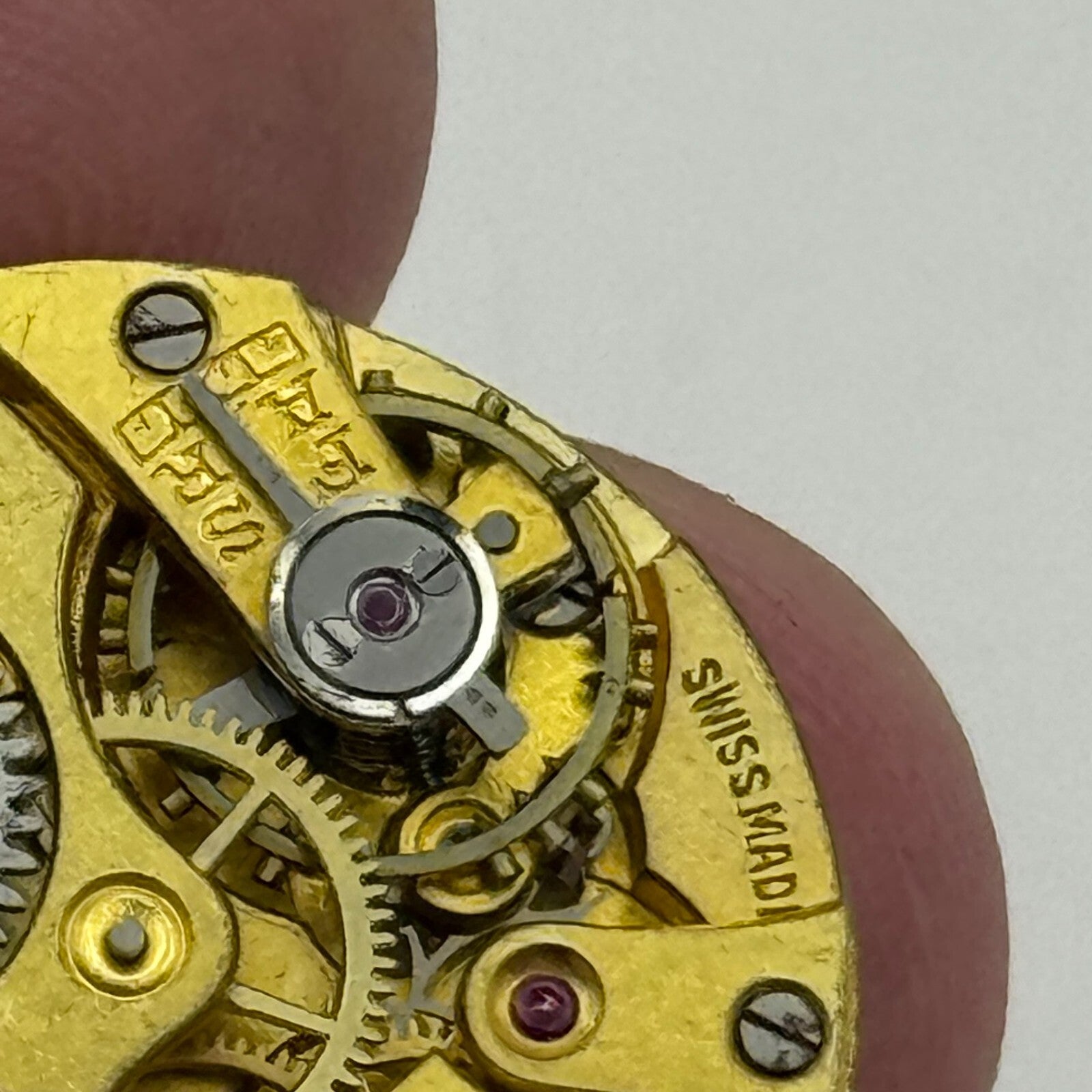 23.6mm J W Benson 15 Jewels Balance Ok Swiss Manual Wind Watch Movement PARTS