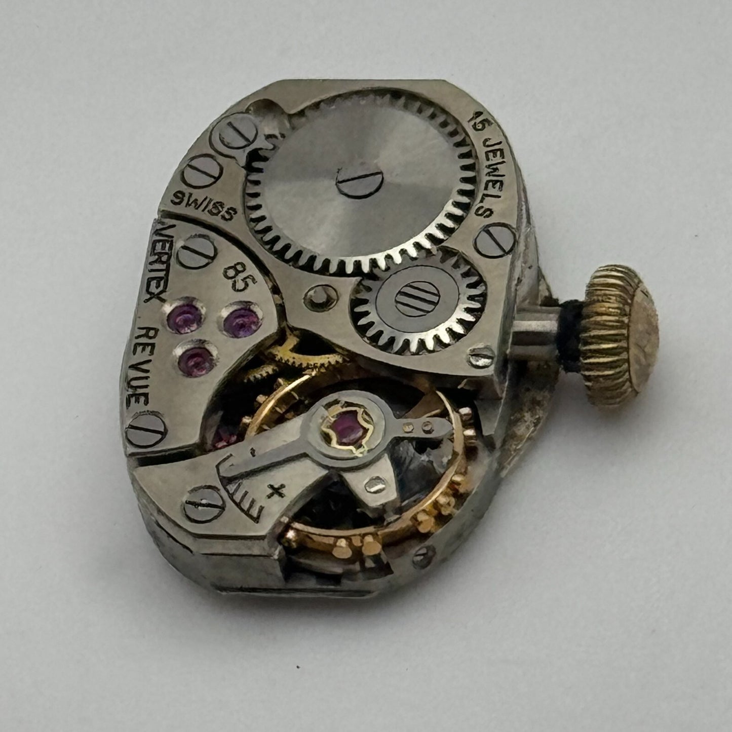 12.7mm Running Vertex Revue 85 Manual Wind 15 Jewels Swiss Watch Movement PARTS