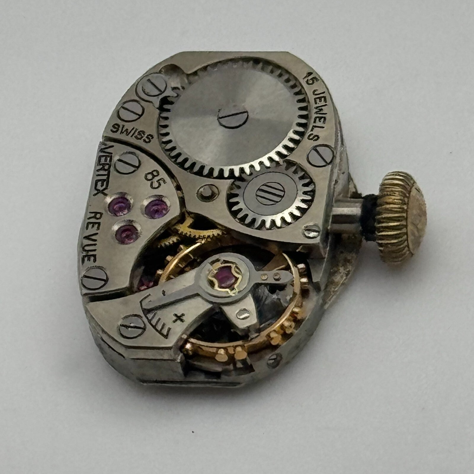 12.7mm Running Vertex Revue 85 Manual Wind 15 Jewels Swiss Watch Movement PARTS