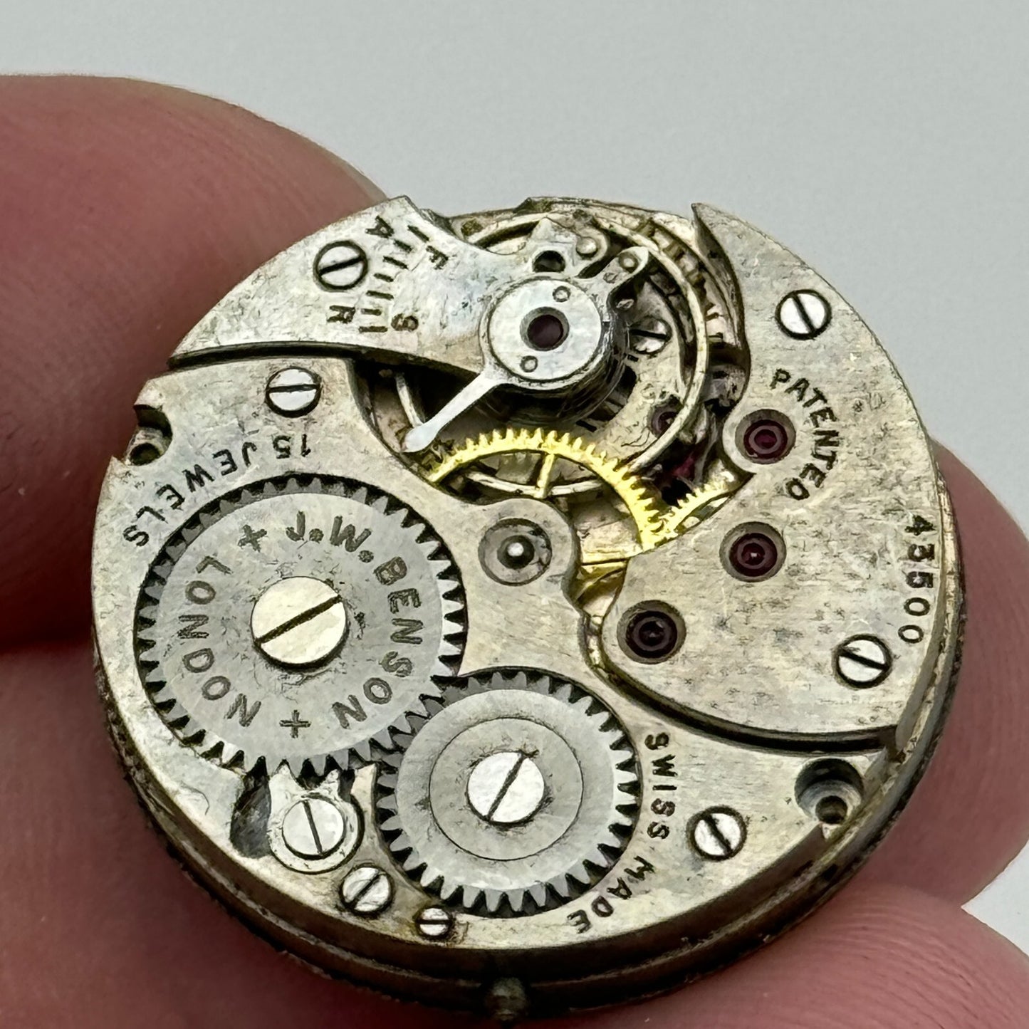 23.6mm Cyma Ref 374a Tavannes J W Benson Manual Wind Swiss Watch Movement PARTS