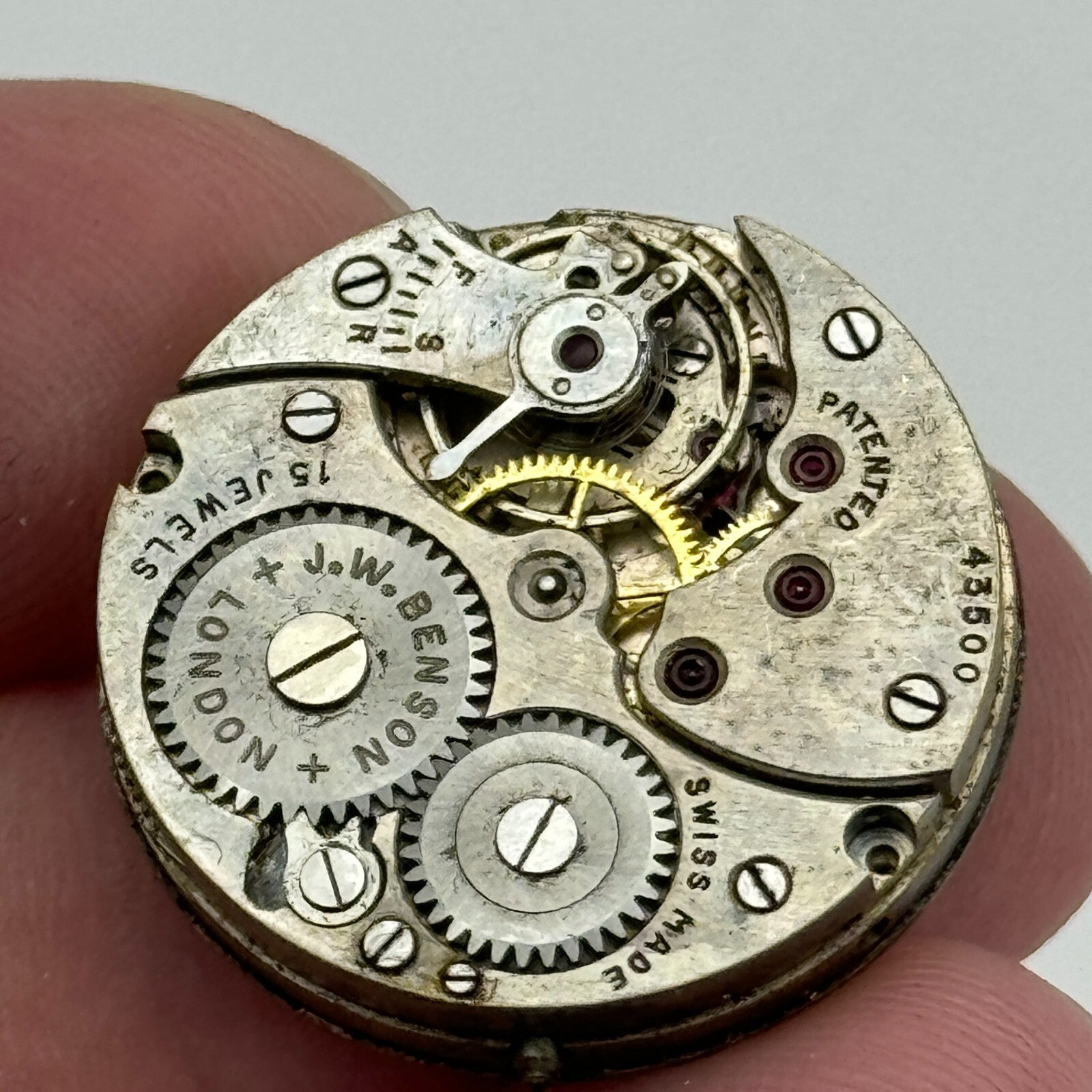 23.6mm Cyma Ref 374a Tavannes J W Benson Manual Wind Swiss Watch Movement PARTS