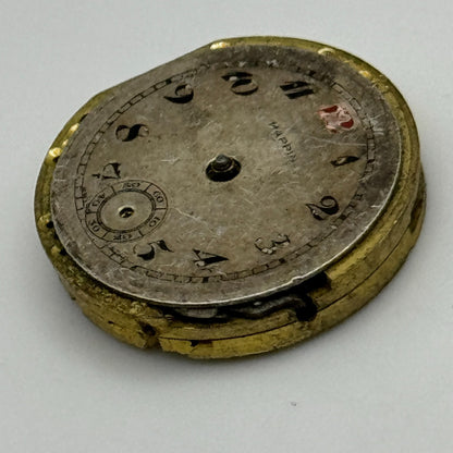 19.8mm Mappin 18 Jewels Sub Seconds Manual Wind Trench Watch Movement PARTS