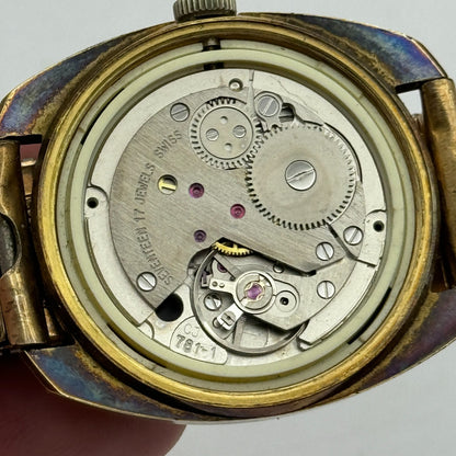 34mm Men’s Vintage Excalibur Tissot 781-1 Manual Wind Gold Plated Watch PARTS