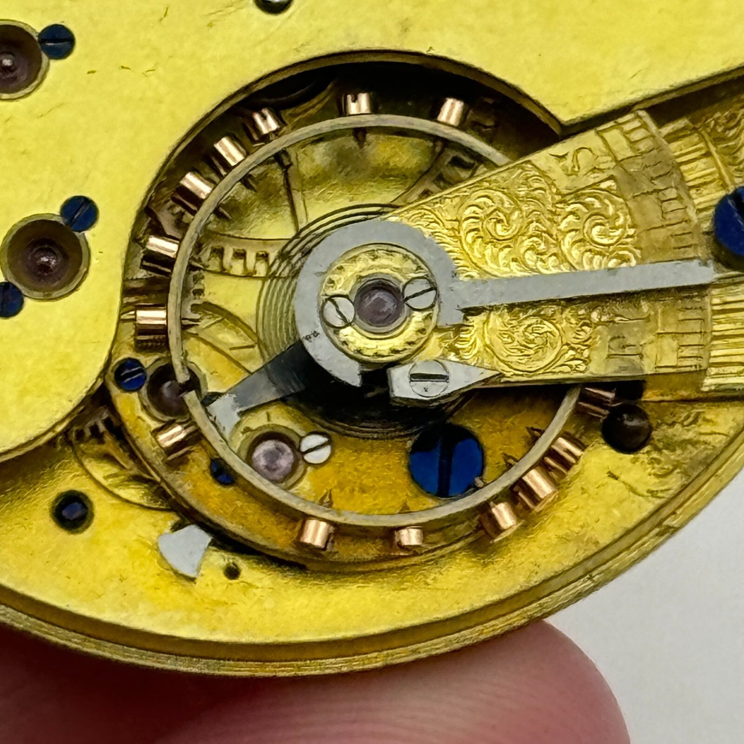 43.2mm Antique Thomas Peake London Quality Pocket Watch Movement PARTS REPAIR