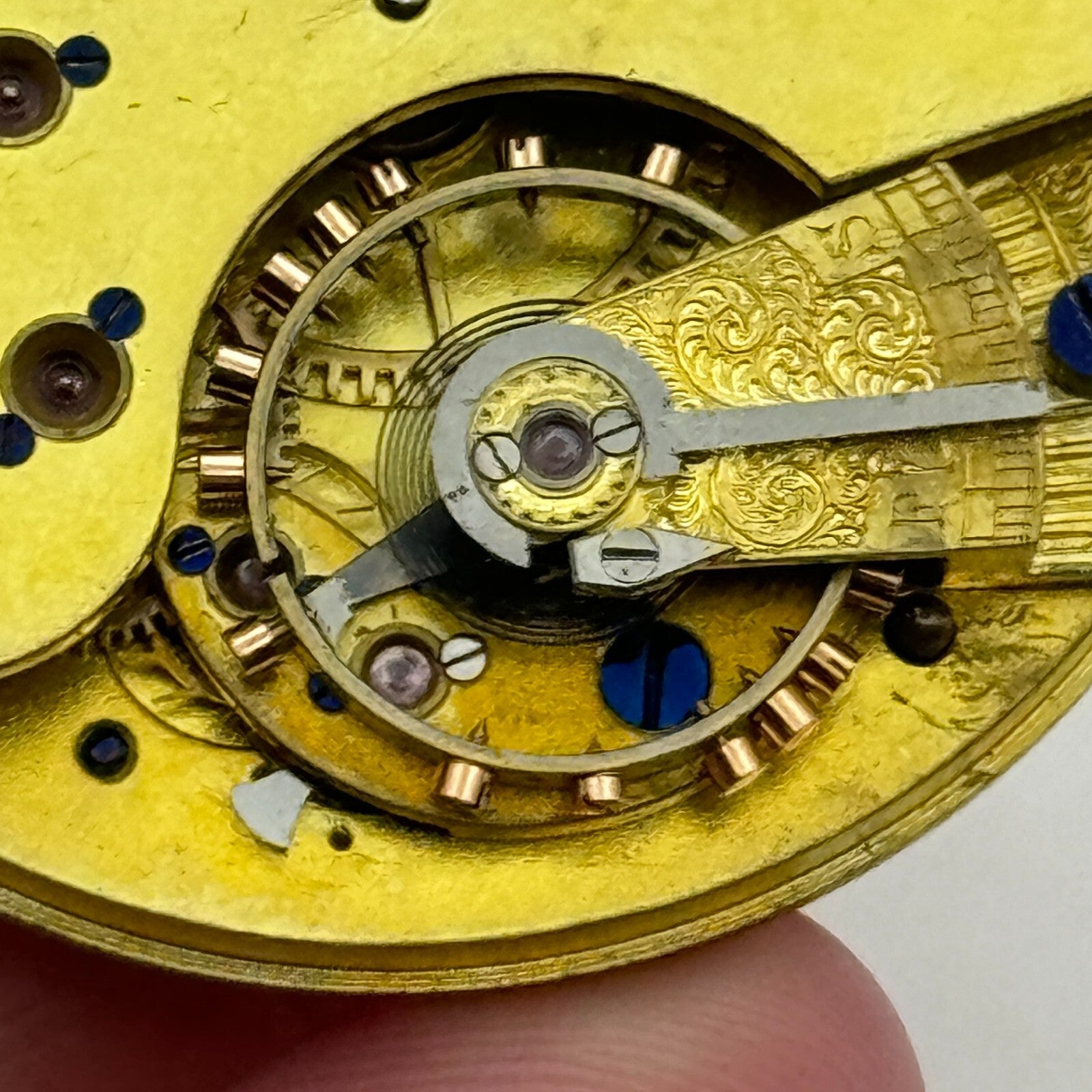 43.2mm Antique Thomas Peake London Quality Pocket Watch Movement PARTS REPAIR