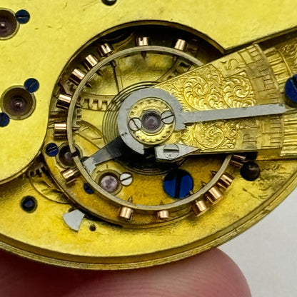 43.2mm Antique Thomas Peake London Quality Pocket Watch Movement PARTS REPAIR