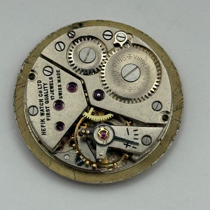 Peseux 170 Watch Movement Hefik Manual Wind Vintage Swiss Parts Repair 23.5mm