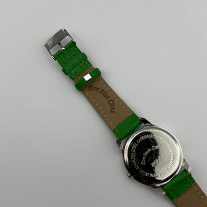 Eve Mon Crios Ladies Quartz Watch Lime Slice Dial Green Strap Japan Working 36mm