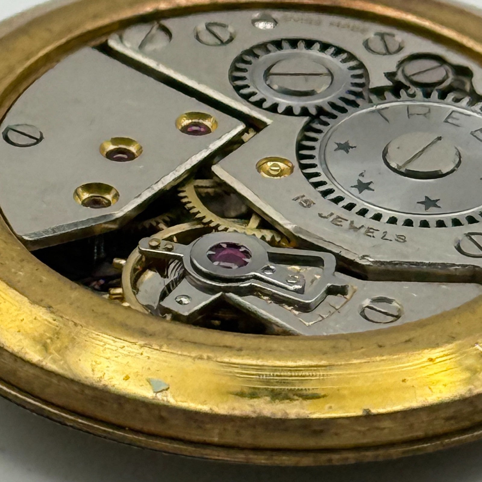 Majex Trebex 15 Jewels Watch Movement Manual Wind Vintage Parts Repair 32.9mm