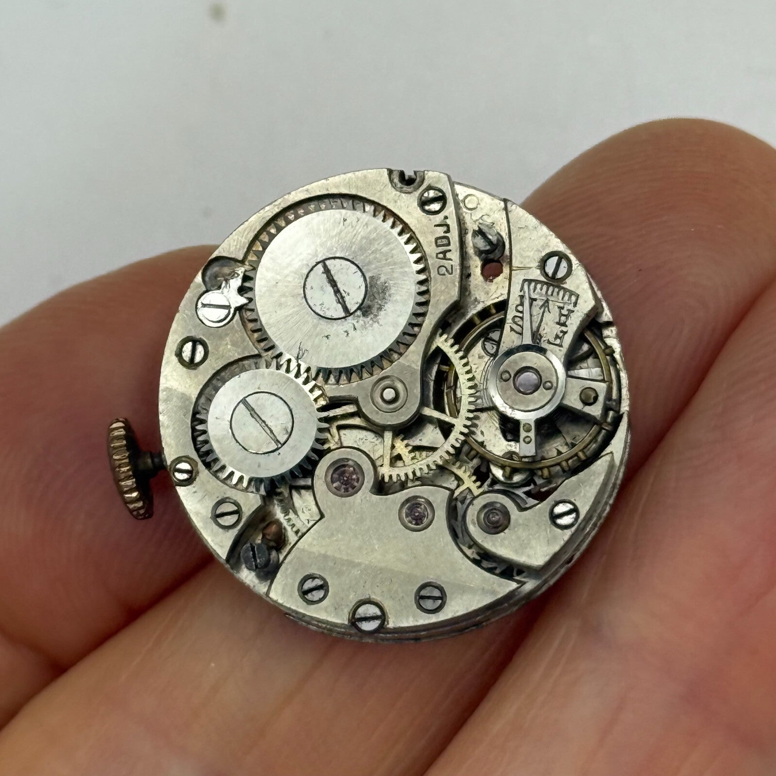 23.5mm Vintage Hora 2adj Trench Manual Wind Watch Movement PARTS REPAIR