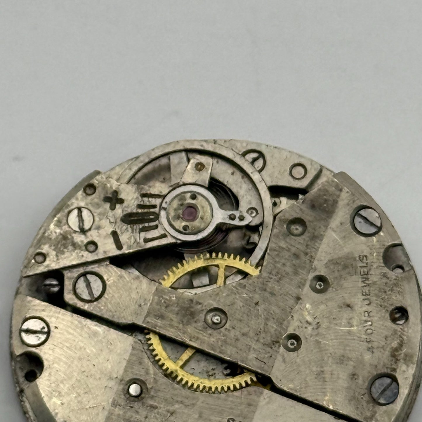 Amida 542 Watch Movement Manual Wind Vintage Swiss 4 Jewels Parts Repair 27mm