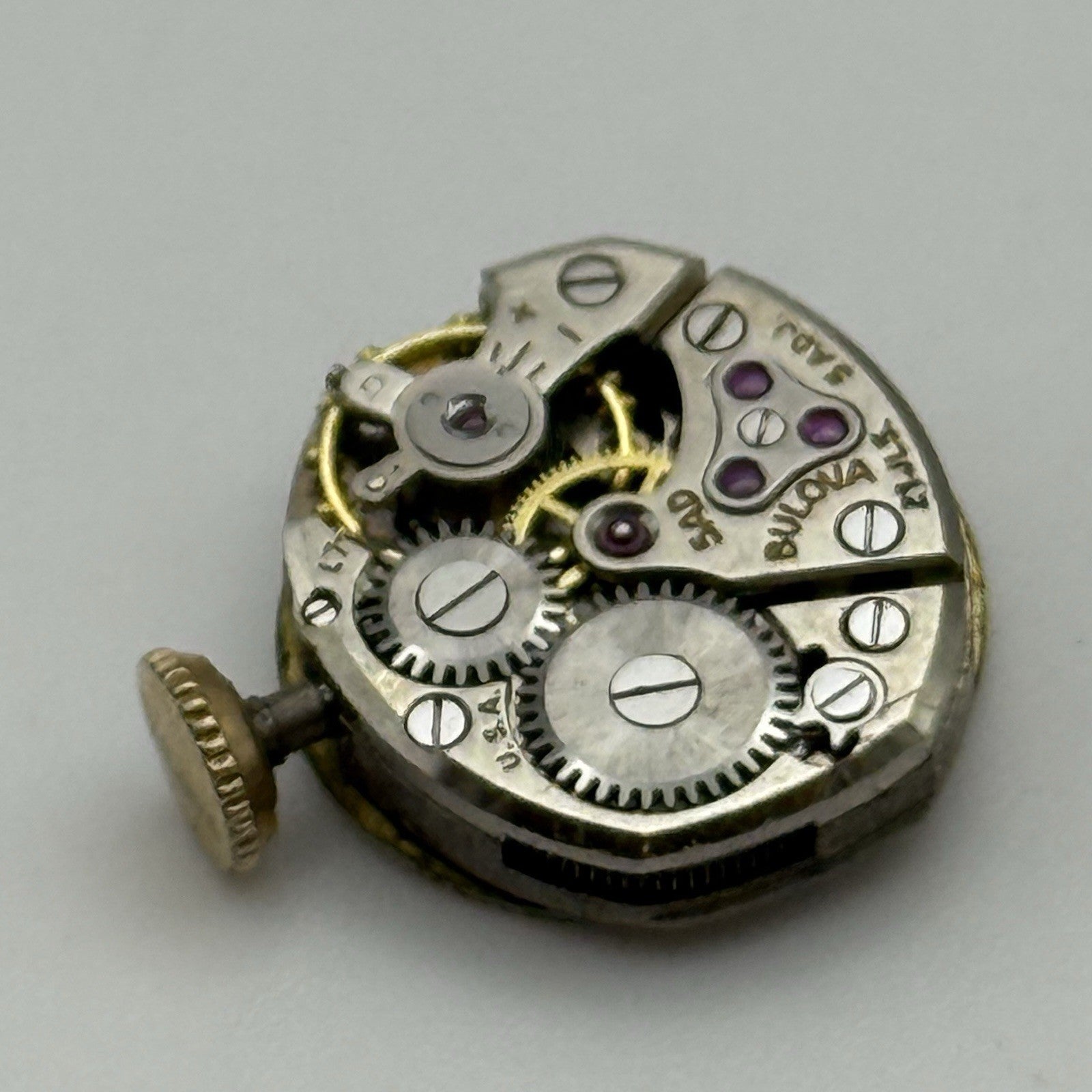 12.9mm Vintage Ladies Bulova 5AD Manual Wind Swiss Watch Movement PARTS REPAIR