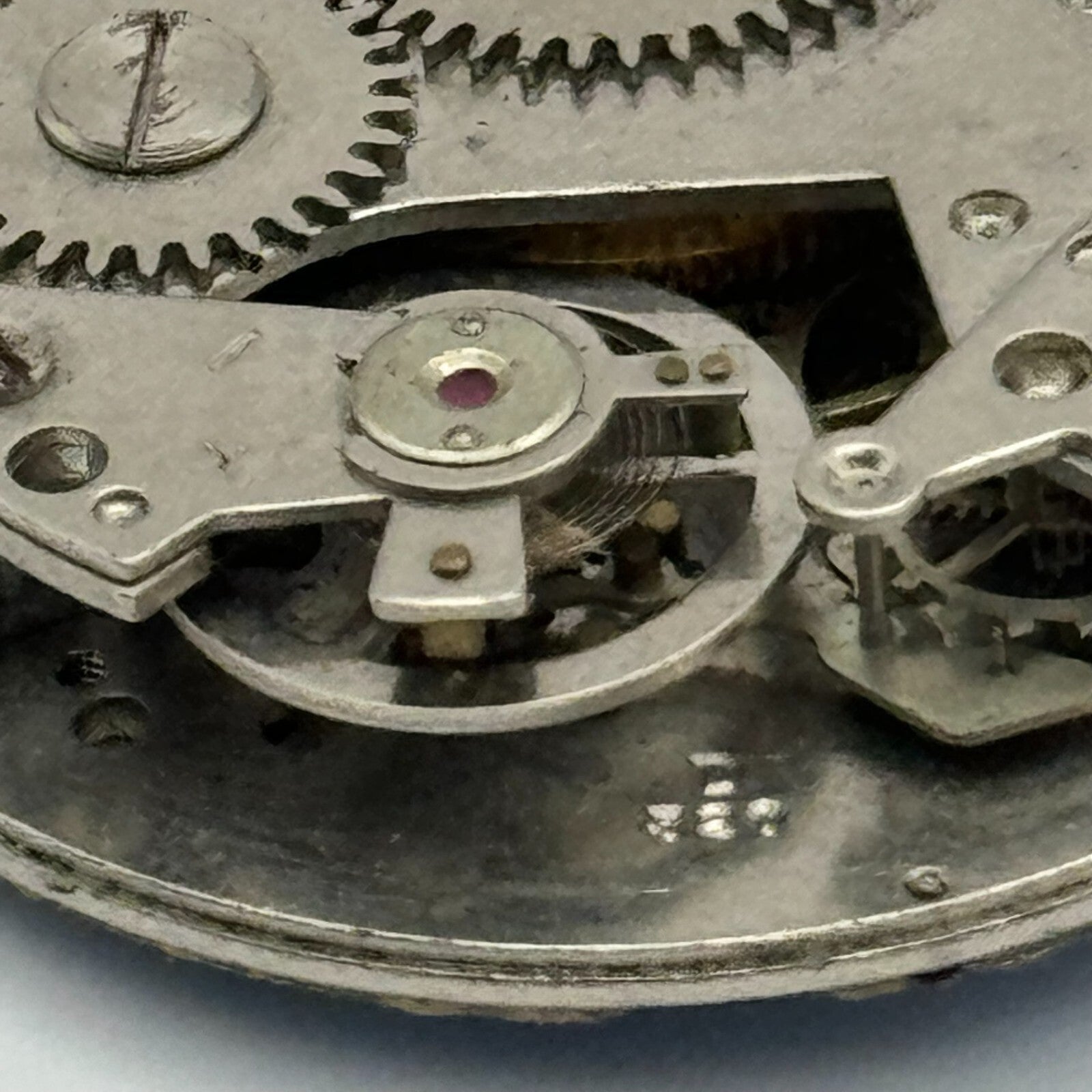 31.2mm Lucerne Burgana D320 Earth Blue Dial Watch Movement Swiss Vintage PARTS