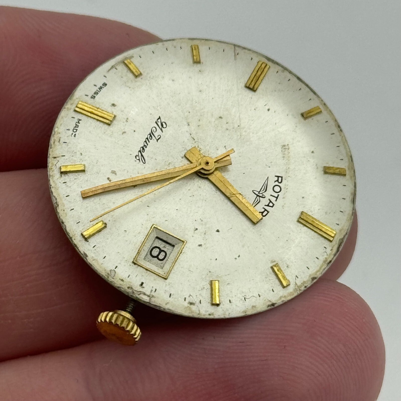 26mm Men's Rotary AS 1746 1747 Manual Wind Watch Movement Swiss Made PARTS