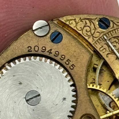 0s Men's Waltham Grade No. 160 Model 1900 American Watch Movement PARTS SPARES