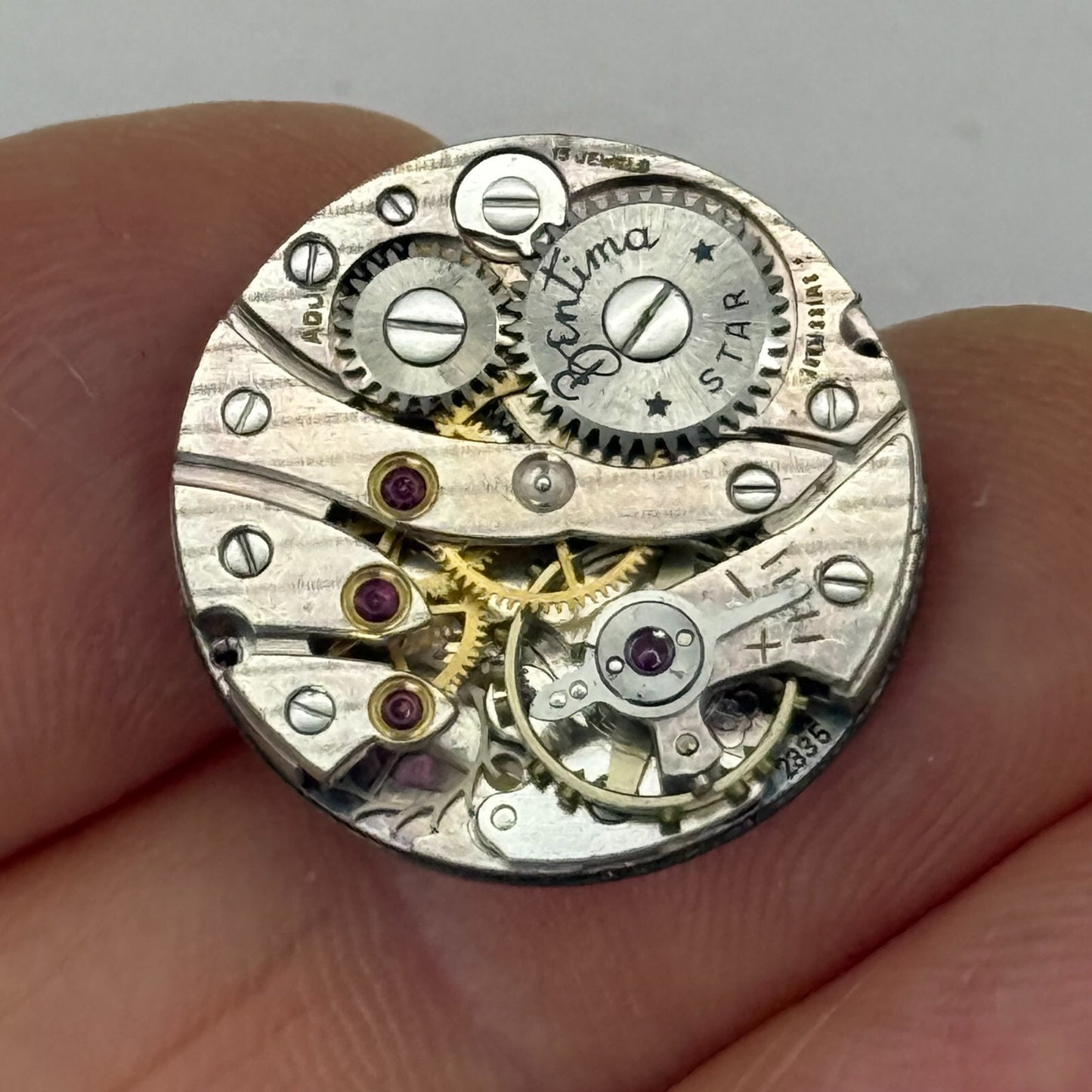 19.6mm Vintage Bentima ETA 2335 Swiss Manual Wind Watch Movement PARTS REPAIR