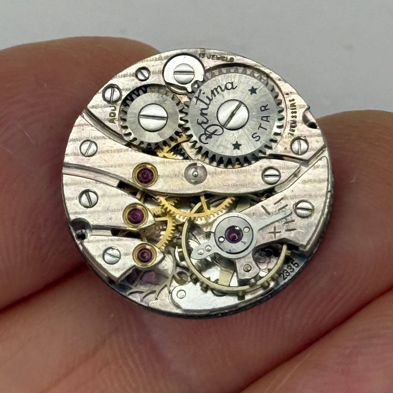 19.6mm Vintage Bentima ETA 2335 Swiss Manual Wind Watch Movement PARTS REPAIR