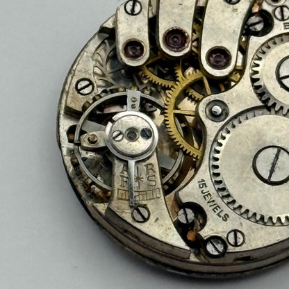 Buren 15 Jewels Trench Watch Movement Manual Wind Vintage Parts Repair 23.5mm