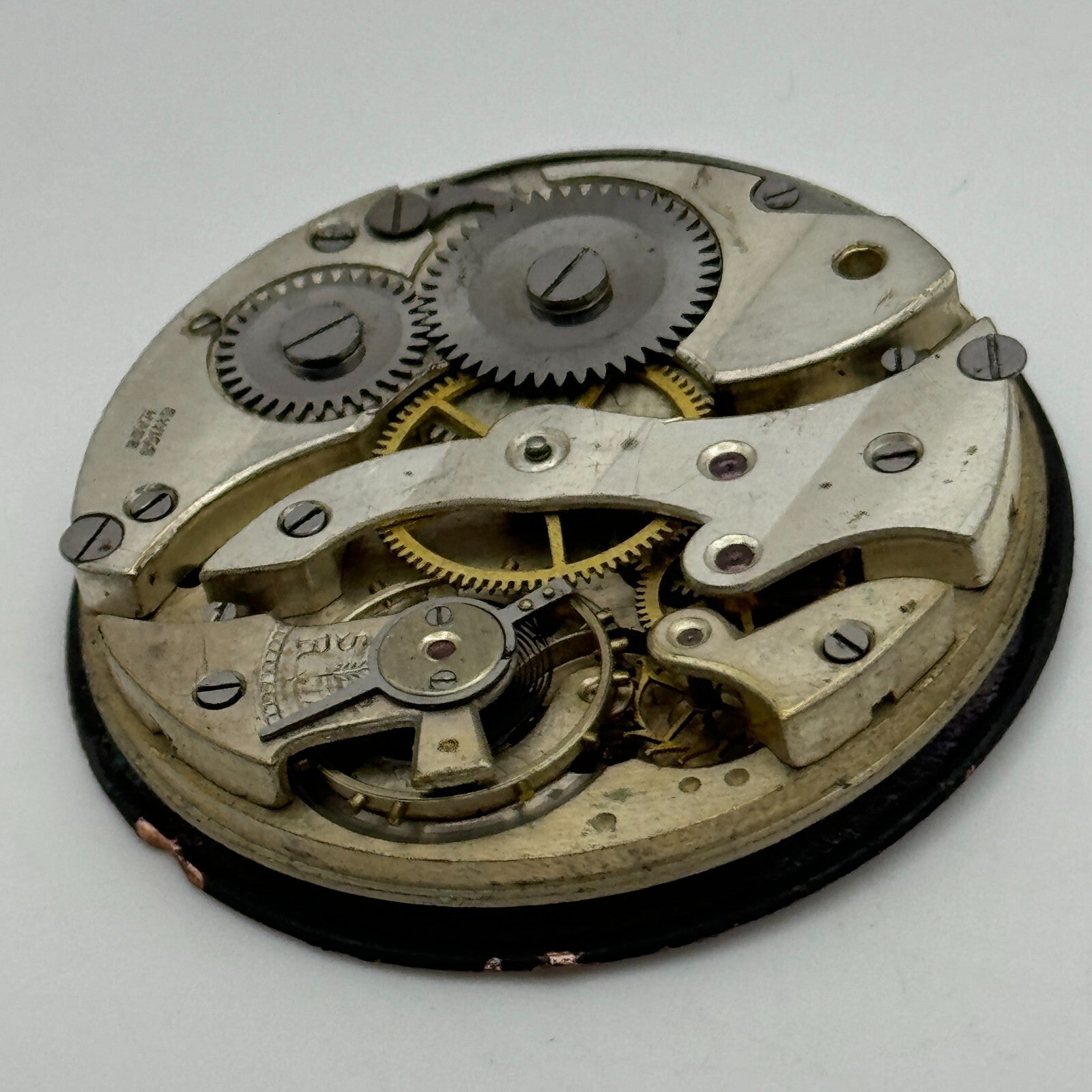 42.5mm Vintage Swiss Open Face Balance Intact Pocket Watch Movement PARTS SPARES