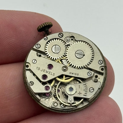 23.6mm AS 1123 1124 Manual Wind 15 Jewels Watch Movement Swiss Vintage PARTS