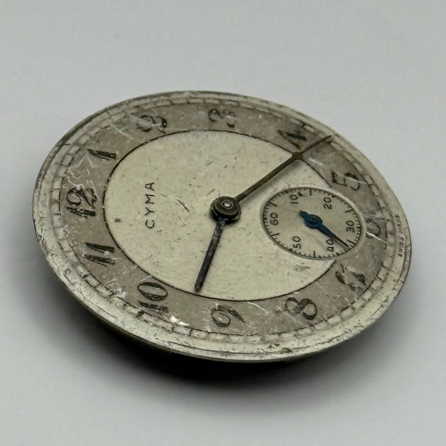 Cyma 162 Watch Movement Manual Wind Vintage Swiss 15 Jewels Parts Repair 23.5mm