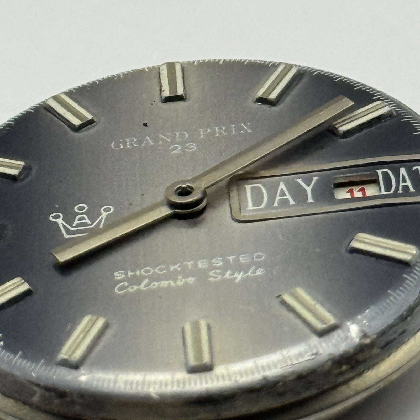 Colombo Style Grand Prix Day Date 1978-3 Watch Movement Manual Wind Parts 24mm