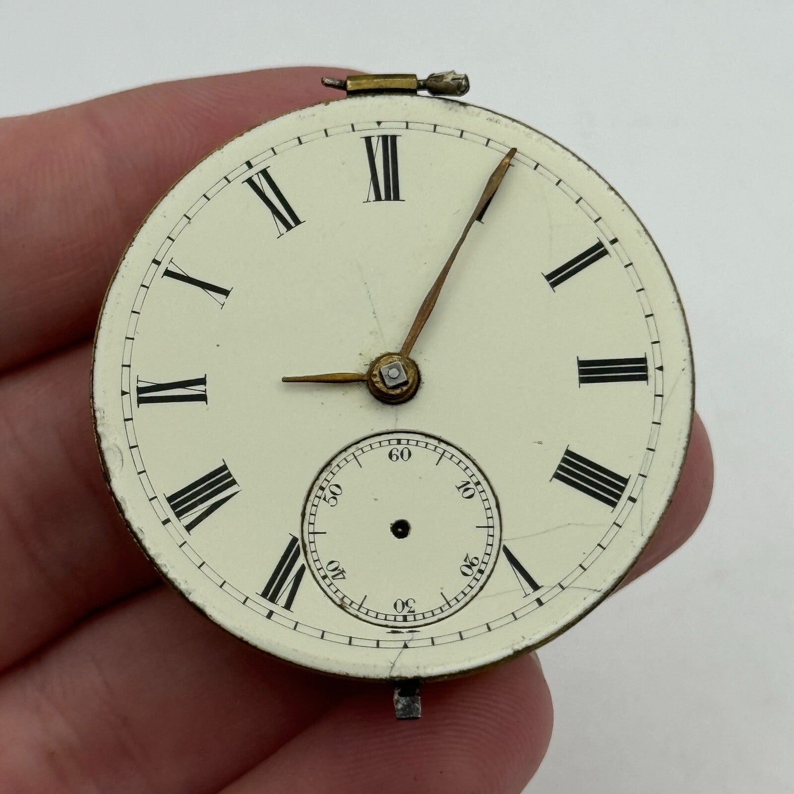 42.9mm Antique Reversing Pinion English Pocket Watch Movement PARTS SPARES