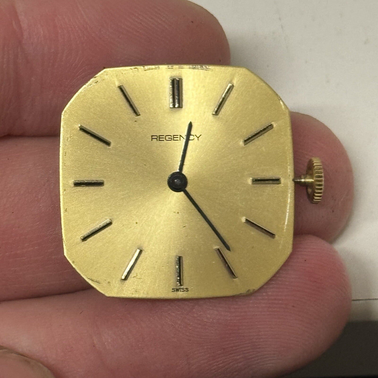 27mm Ladies Manual Wind RUNS BUT STOPS Regency Milanese Gold Tone Watch