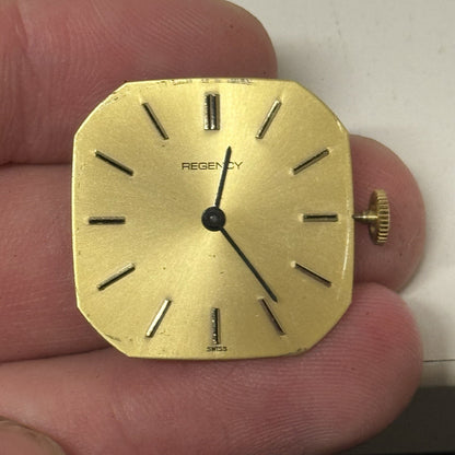 27mm Ladies Manual Wind RUNS BUT STOPS Regency Milanese Gold Tone Watch
