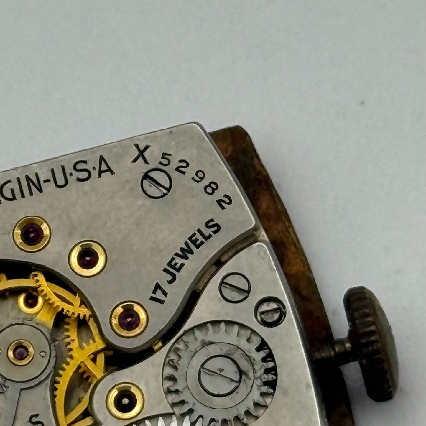 Running 1939 Vintage 15/0s Elgin 537 Model 1 American Watch Movement FOR PARTS