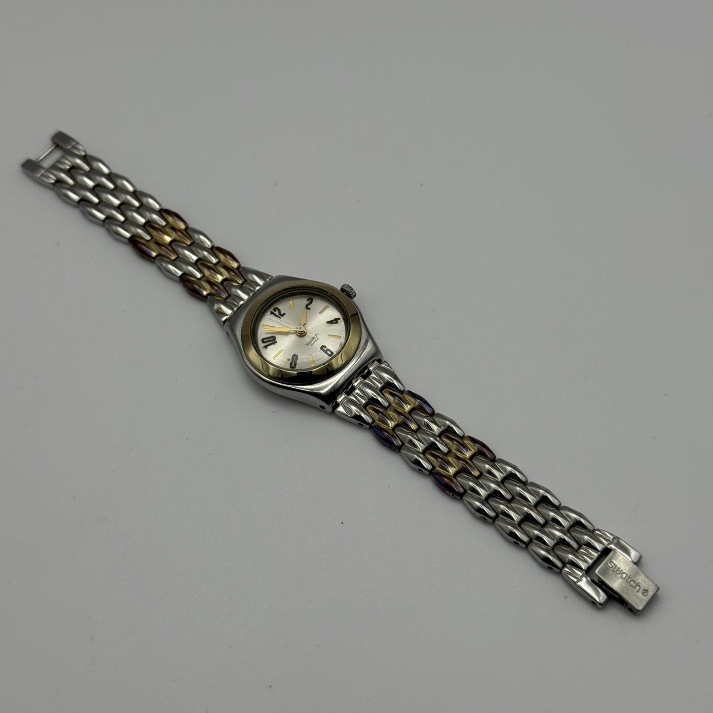 2007 Swatch Irony Ladies Quartz Watch Two-Tone Bracelet Swiss 24mm PARTS REPAIR