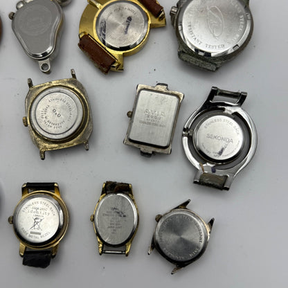 Bundle Of 16 Quartz Watches Modern / Vintage Untested Parts / Repair / Crafts