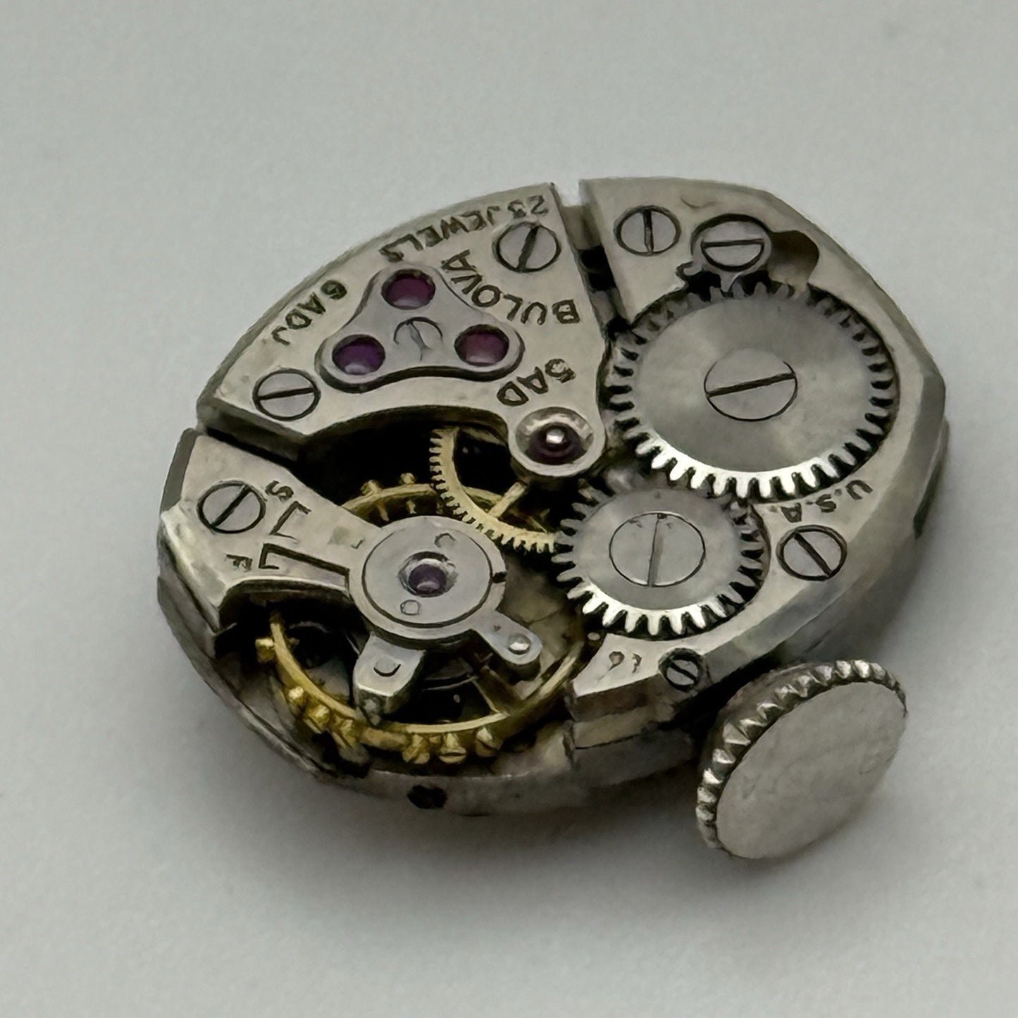 12.9mm Running Vintage Ladies Bulova 5AD Manual Wind Swiss Watch Movement PARTS