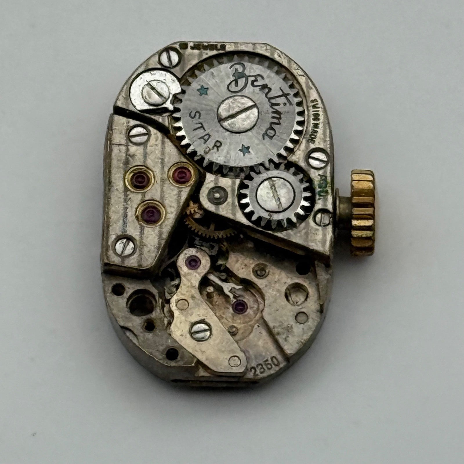 Cal 2350 Bentima Star Watch Movement Manual Wind Vintage Swiss Parts 12.9mm