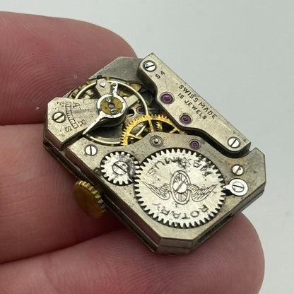 20.5mm Running Rotary Maximus Cal 54 Tank Watch Movement Manual Wind PARTS