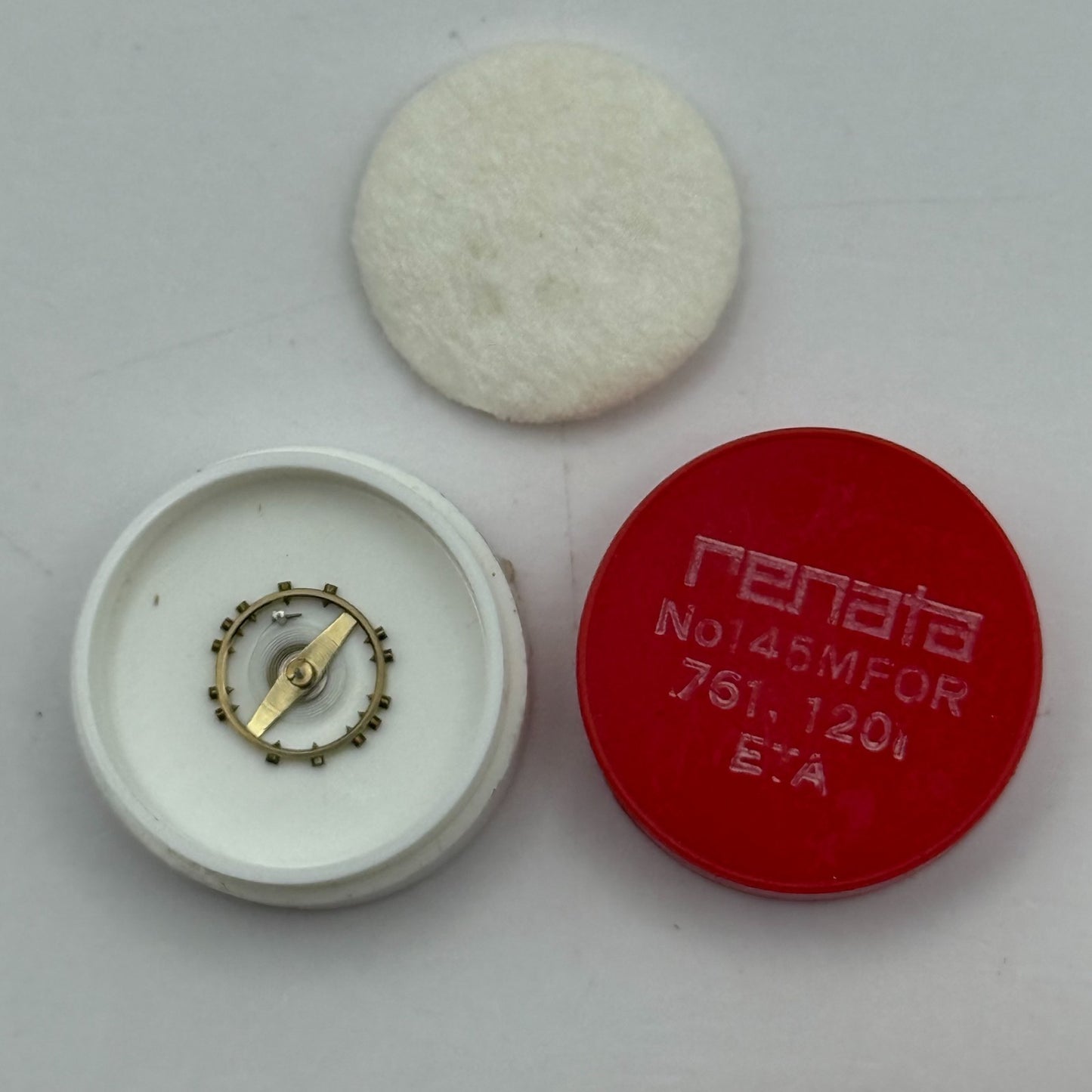 ETA 761 1201 Balance Wheel Complete And Spring  145 M Watch Movement Parts NOS