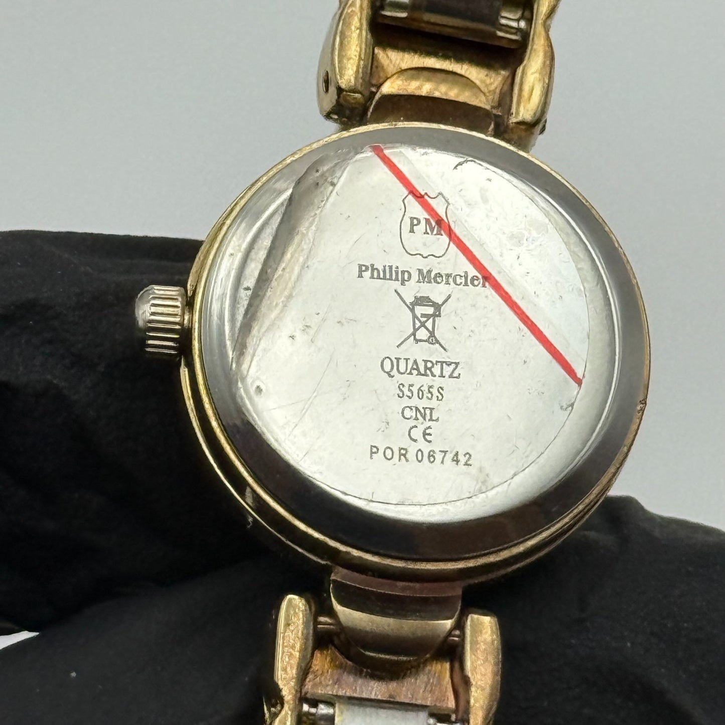 21mm Working Ladies Two Tone Philip Mercier S565S Quartz Watch Expandable Strap