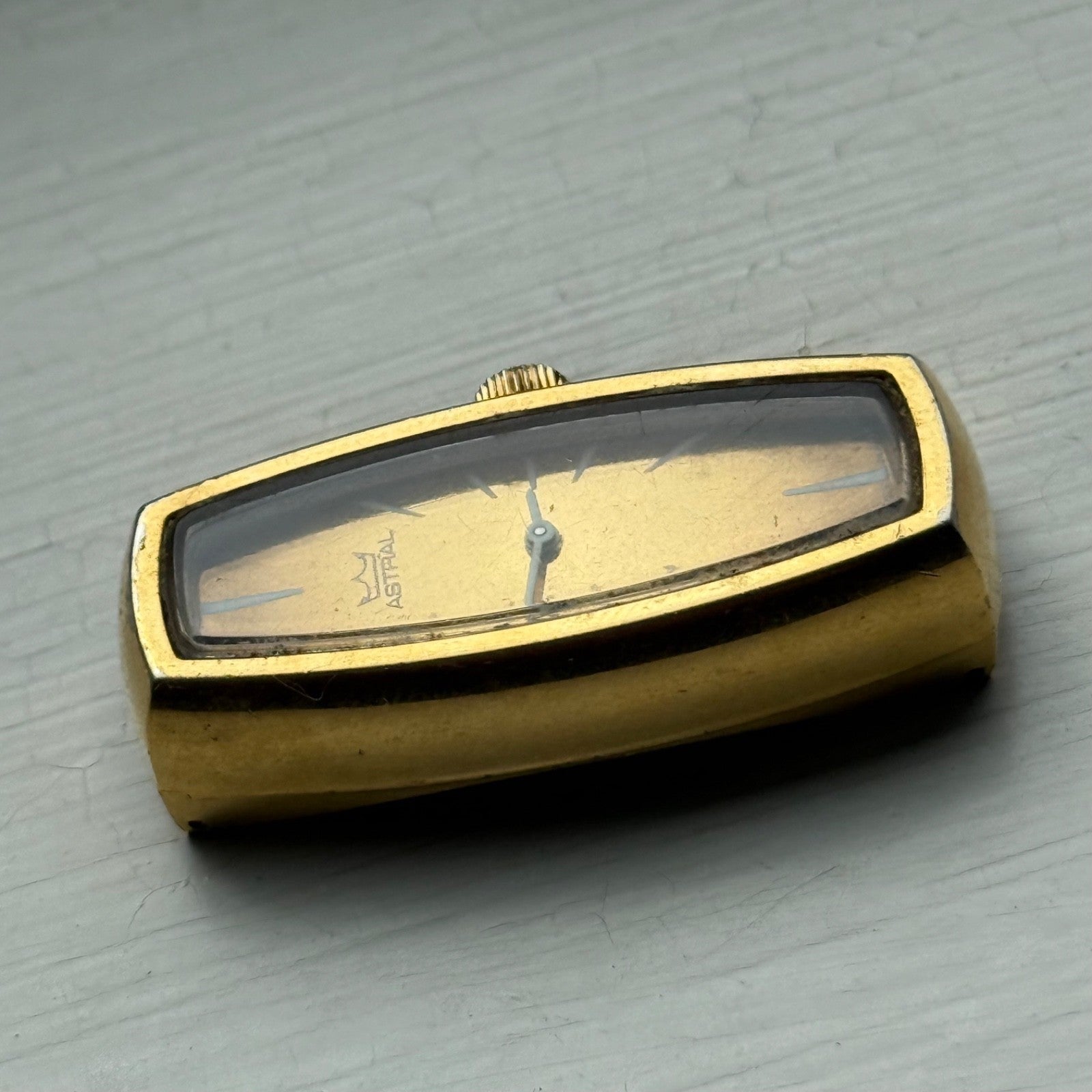 20mm Vintage Astral Rectangle Ronda RL 5101 Manual Wind Watch PARTS / REPAIR