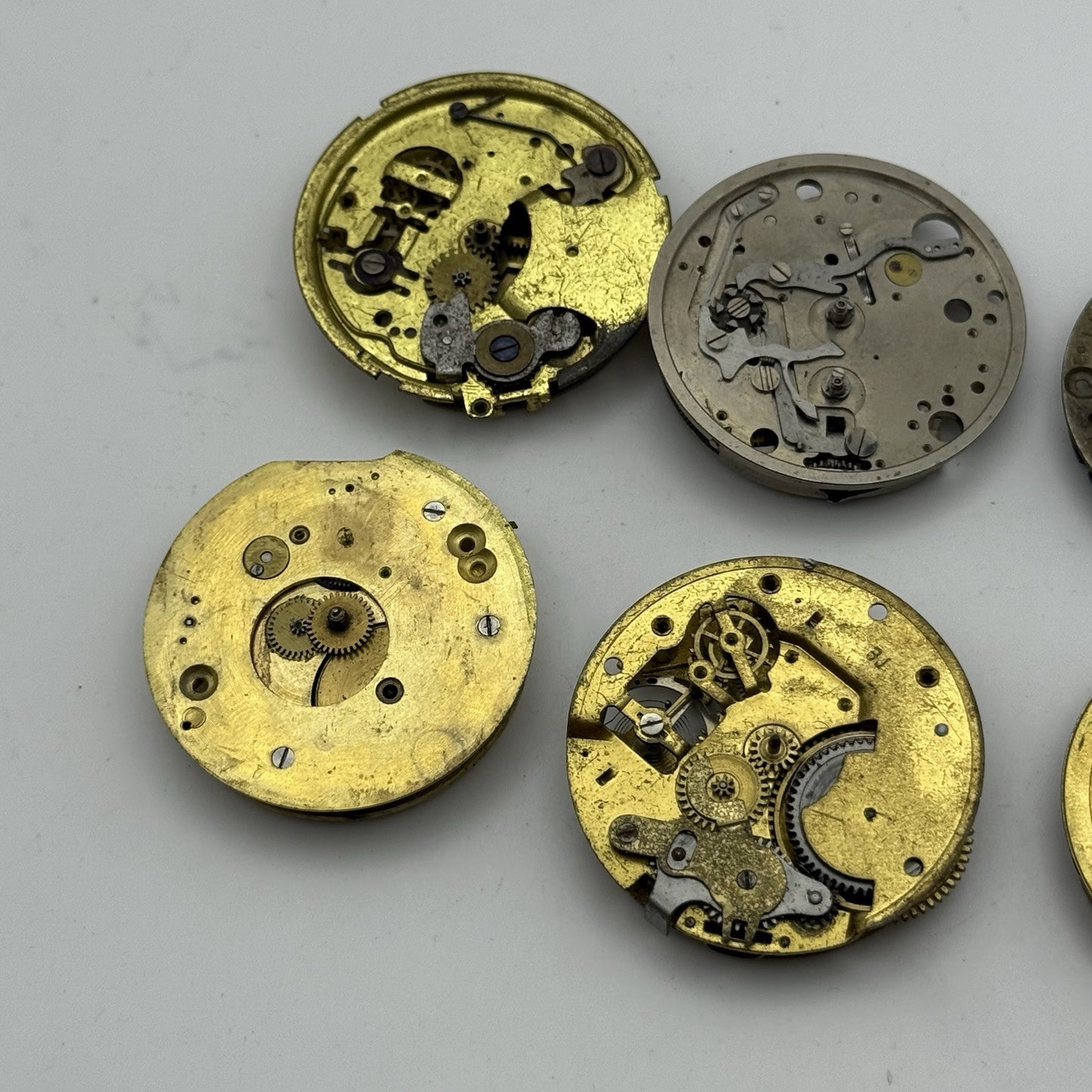 Bundle Mixed Antique / Vintage Pocket Watch Movements Joblot PARTS REPAIR SPARES