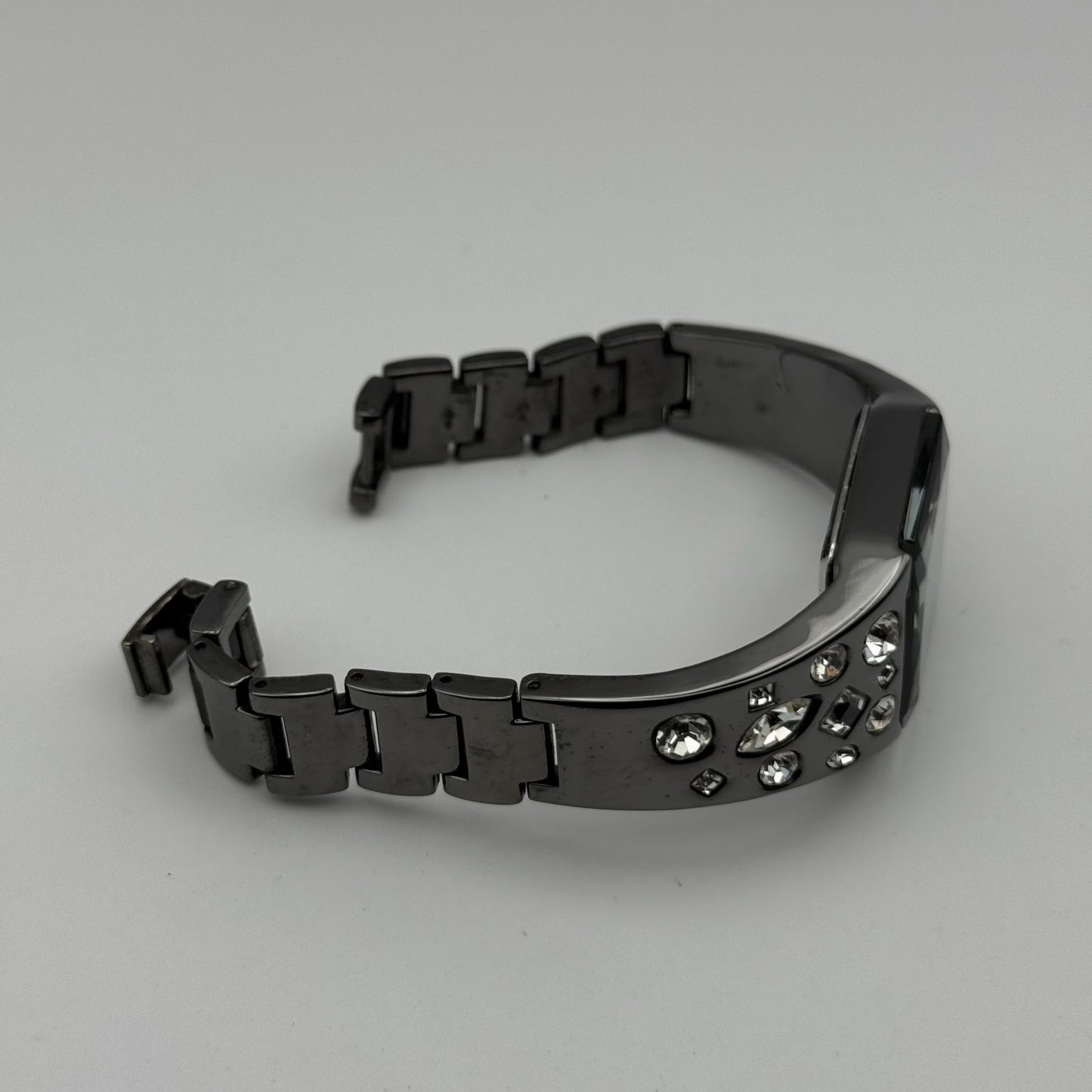 Lipsy London Ladies Quartz Watch Rectangular Black Dial Bracelet Working 22mm