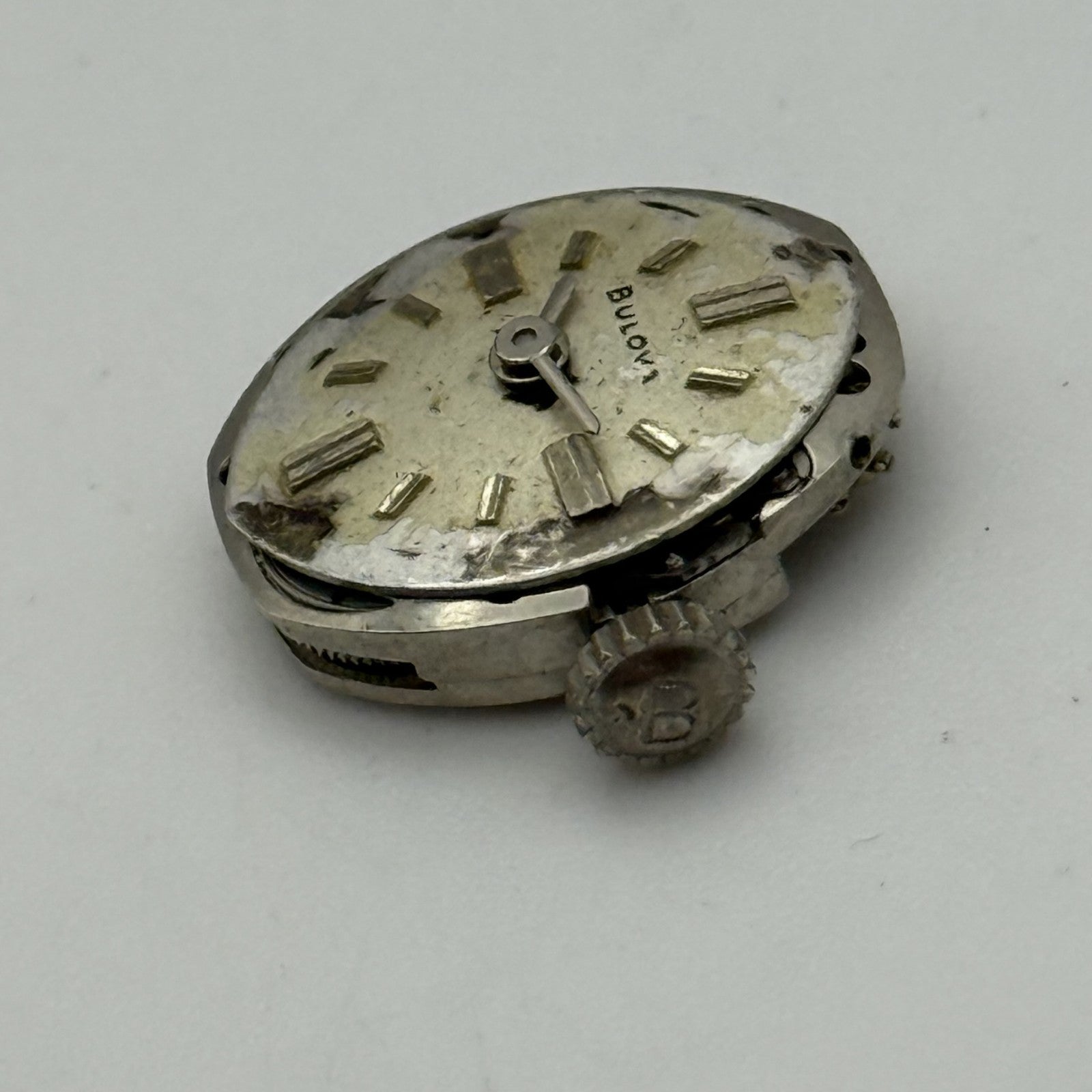 12.9mm Running Vintage Bulova 5AR Manual Wind Watch Movement PARTS REPAIR