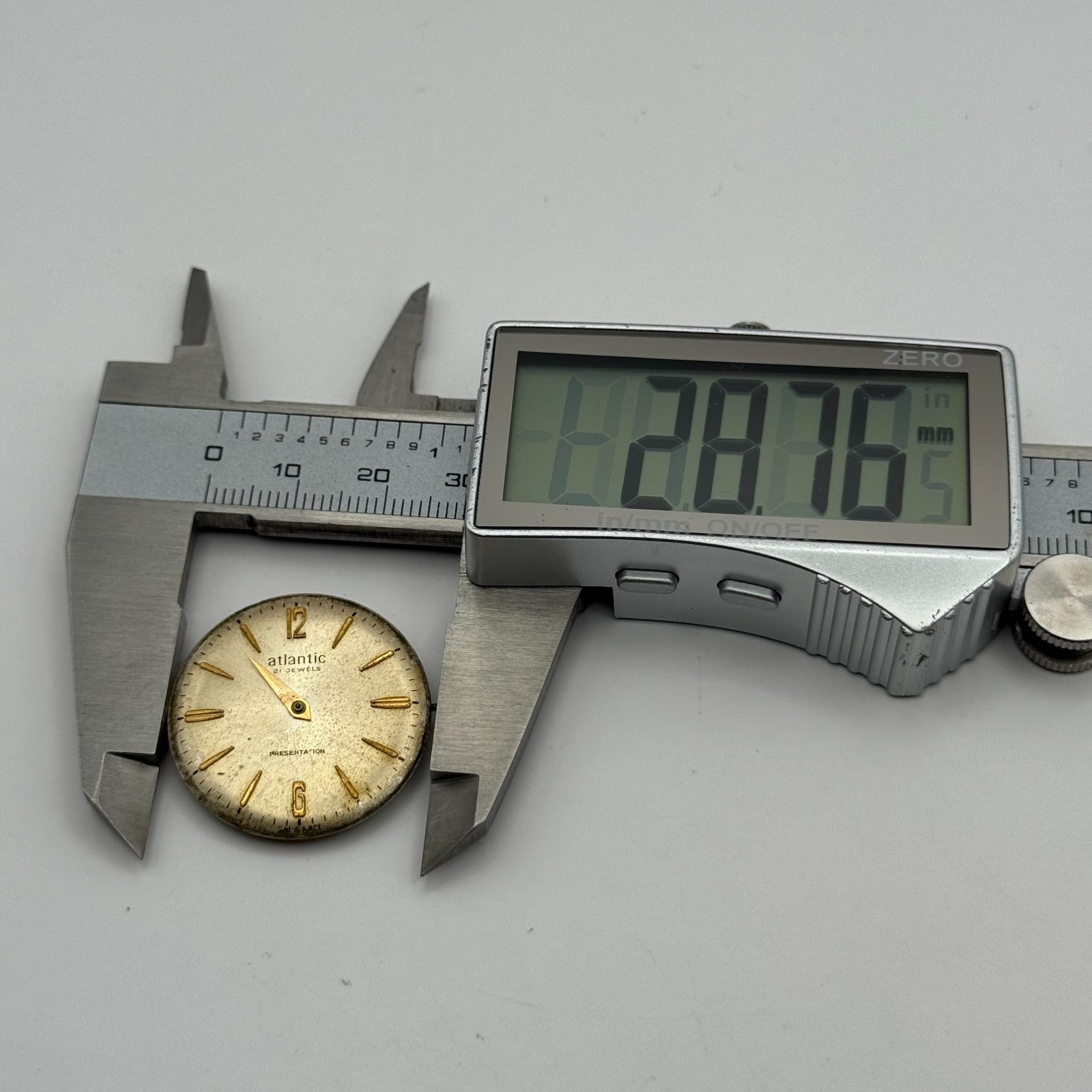 ETA 2390 Watch Movement Atlantic Manual Wind Vintage Swiss Parts Repair 23.3mm