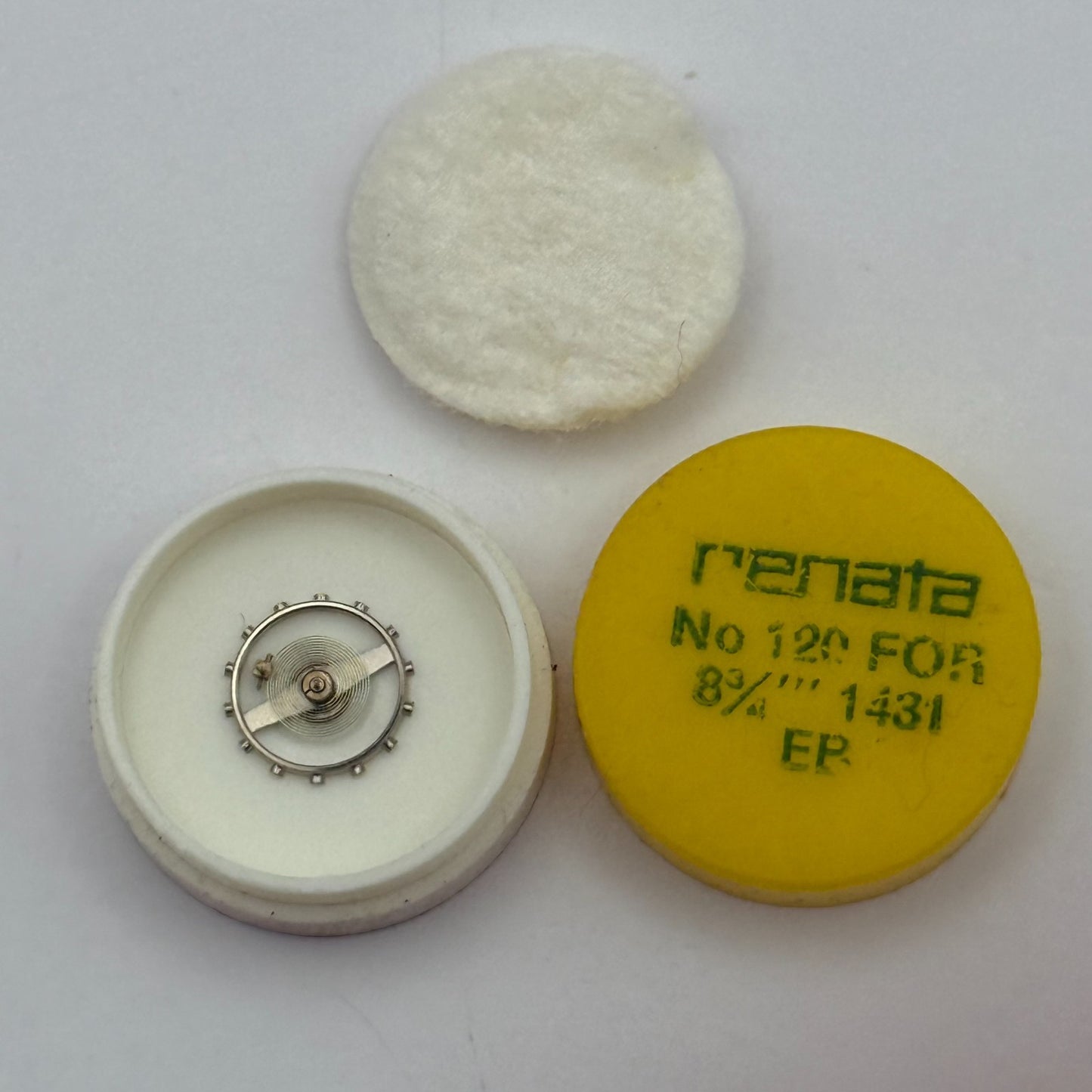 EB 1431 Balance Wheel Complete And Spring 8 3/4’’’ 120 Watch Movement Parts NOS