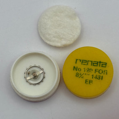 EB 1431 Balance Wheel Complete And Spring 8 3/4’’’ 120 Watch Movement Parts NOS