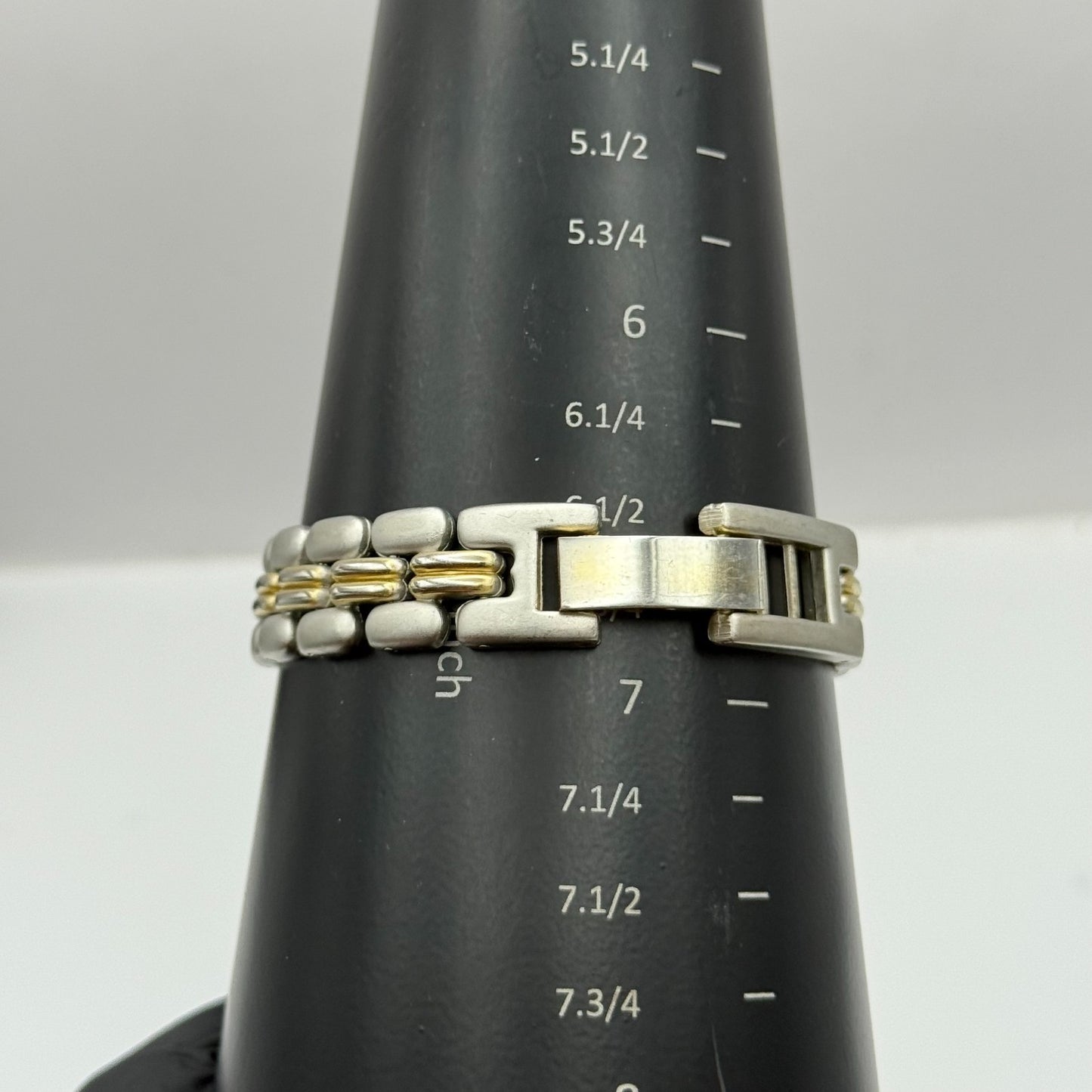 25mm Working Ladies Yves Rocher Two Tone Quartz Bracelet Watch 6.5 Inches